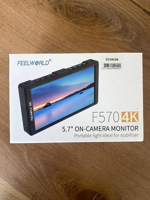 Feelworld 4K 5,7" F570 HDMI monitor, TV, Hi-fi & Vidéo, Appareils professionnels, Comme neuf, Vidéo, Enlèvement ou Envoi