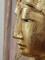 Statuette ancienne bois bouddha F101, Antiquités & Art, Enlèvement