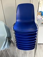 10 blauwe kantine stoelen, Diversen, Nieuw, Ophalen