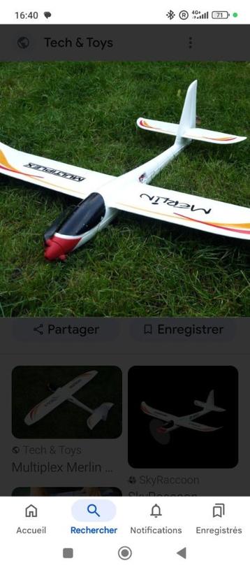 Cherche Merlin Multiplex, Enlèvement ou Envoi, Comme neuf, Électro, RTF (Ready to Fly)