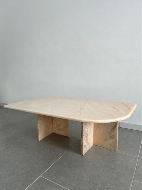 Stijlvolle marmeren salontafel, Huis en Inrichting, Tafels | Salontafels, Zo goed als nieuw, Minder dan 50 cm, 50 tot 100 cm, 100 tot 150 cm