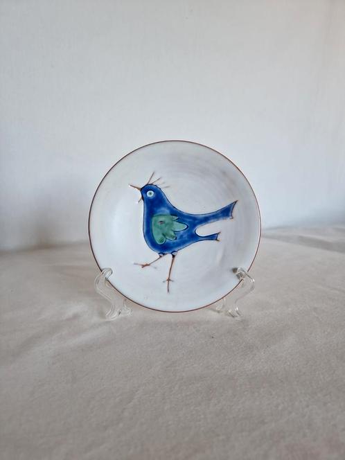 Hans Wagner keramische klein bord met blauw vogeldecor, Antiek en Kunst, Kunst | Designobjecten, Ophalen of Verzenden