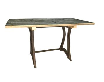 tafel industrieel oude planken sloophout gietijzer  beschikbaar voor biedingen