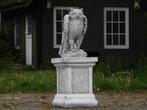 Une fois : Hibou sur un piédestal - 66 cm - Pierre, Enlèvement ou Envoi, Pierre, Animal