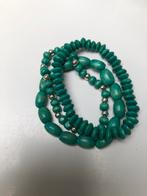 Set van 3 groene armbandjes, Ophalen of Verzenden, Gebruikt, Groen, Elastiek