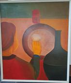 FRIMOUT Cyr "Vrouw aan tafel" 1960 olie op doek, Antiek en Kunst, Kunst | Schilderijen | Modern, Ophalen