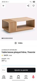 Table basse plaqué frêne / La Redoute, Ophalen, Zo goed als nieuw