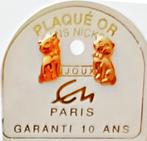 Boucles d'oreilles chat, plaqué or, fermoir poussette NEUVES, Enlèvement ou Envoi, Or, Or, Neuf
