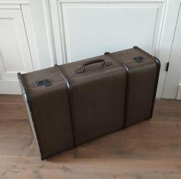 vintage valies, koffer, bagagekoffer, reistas karton/hout beschikbaar voor biedingen