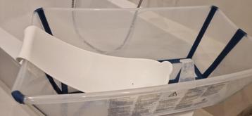 Baignoire-support nouveau-né FLEXI BATH transparent-bleu, Enlèvement, Utilisé, Baignoire, Autres marques