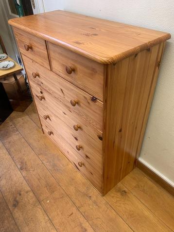 Commode en pin, Scandinavische stijl, 25 à 50 cm, Enlèvement ou Envoi, 5 tiroirs ou plus