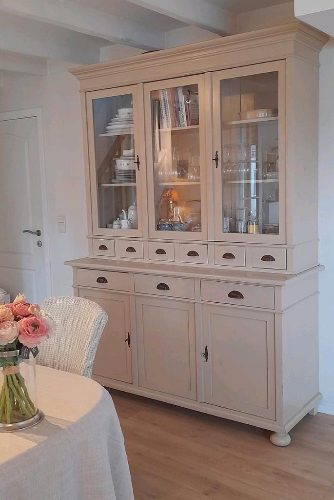 Vitrine kast landelijke stijl, Huis en Inrichting, Kasten | Buffetkasten, Zo goed als nieuw, 200 cm of meer, 150 tot 200 cm, 50 tot 75 cm