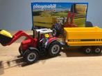 playmobil grote tractor met aanhangwagen, Ophalen, Gebruikt