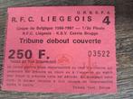 Voetbalticket RFC Liegeois, Ophalen of Verzenden, Gebruikt