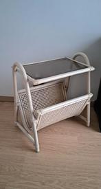Vintage magazinehouder met tafeltje, Huis en Inrichting, Ophalen