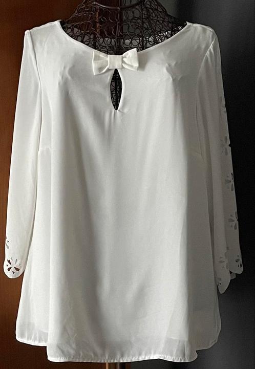 Amelie&Amélie L Sublieme bloes Nieuwstaat, Kleding | Dames, Blouses en Tunieken, Zo goed als nieuw, Maat 42/44 (L), Wit, Ophalen of Verzenden