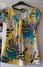Tshirt/chemisier - motif jaune/bleu - taille S - JBC - 1,00€, Jaune, Taille 36 (S), Porté, Jbc