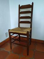 6 houten stoelen, Riet of Rotan, Gebruikt, Ophalen