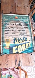 Oude affiche gemeente Nijlen Wielemans brouwerij, Verzamelen, Biermerken, Ophalen of Verzenden, Gebruikt