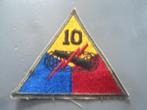 10th Armored Division (United States) 2ww patch origineel, Verzamelen, Verzenden, Landmacht, Embleem of Badge