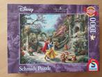Puzzel 1000 st - Schmidt Kinkade - Disney Sneeuwwitje, Ophalen of Verzenden, 500 t/m 1500 stukjes, Zo goed als nieuw, Legpuzzel