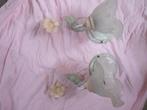 2 APPLIQUES FLEURS EN FER FORGE, Ophalen of Verzenden, Zo goed als nieuw, Glas