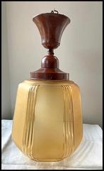 ART DECO HANGLAMP BAKELIET GLAS, Antiek en Kunst, Ophalen of Verzenden