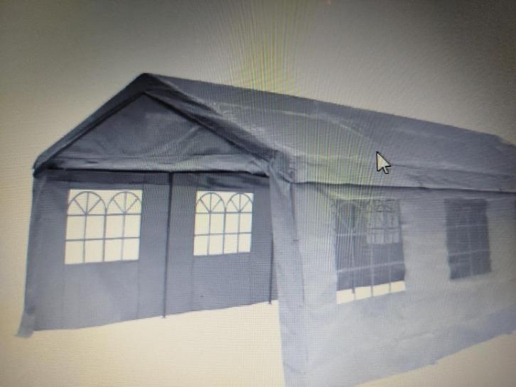 Paviljoen 4 x 8 m (wit), Tuin en Terras, Partytenten, Gebruikt, Paviljoen, 2 meter of meer, 8 meter of meer, 4 tot 6 meter, Ophalen