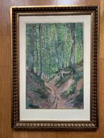 Bomenlaan aquarel achter glas, Enlèvement