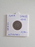 Syrie 10 piastres 1948 geres rene, Timbres & Monnaies, Monnaies | Asie, Enlèvement ou Envoi