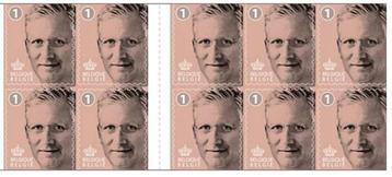 Postzegels Belgie Waarde 1 zelfklevend non-prior 100 st 75 €, Ophalen of Verzenden, Postfris
