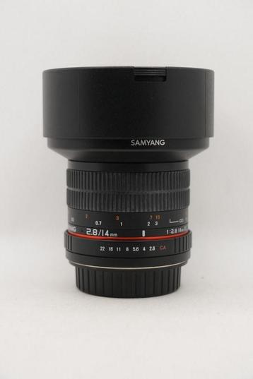 Samyang 14mm f2.8 Canon EF-mount lens, Audio, Tv en Foto, Ophalen of Verzenden, Gebruikt, Groothoeklens