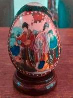 Handbeschilderd porseleinen ei, Antiek en Kunst, Ophalen of Verzenden