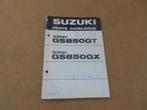 Parts List Onderdelenboek Suzuki GS 850 G, Motos, Modes d'emploi & Notices d'utilisation, Enlèvement ou Envoi, Suzuki