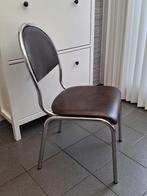 4 stevige stoelen, Huis en Inrichting, Stoelen, Ophalen, Bruin, Metaal, Vier