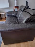 Bruine lederen 2,5 zit zetel, Huis en Inrichting, Zetels | Zetels, Ophalen