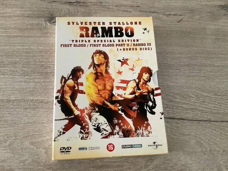 Rambo triple special edition DVD box (2006), Cd's en Dvd's, Dvd's | Actie, Zo goed als nieuw, Actie, Boxset, Vanaf 16 jaar, Ophalen of Verzenden