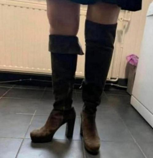 Taupe laarzen van echt leer, Kleding | Dames, Schoenen, Ophalen