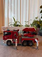 Bruder 03590 Scania R-Serie brandweerladderwagen, Kinderen en Baby's, Ophalen, Gebruikt