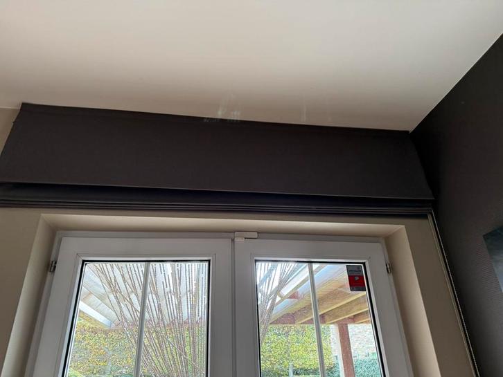 Optrekgordijnen, Huis en Inrichting, Stoffering | Gordijnen en Lamellen, Zo goed als nieuw, 200 cm of meer, 150 tot 200 cm, Bruin