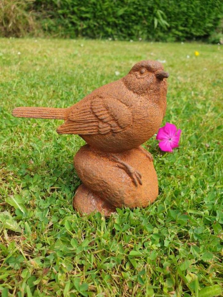 vogel gietijzer , tuinbeeld, Tuin en Terras, Tuinbeelden, Nieuw, Dierenbeeld, Overige materialen, Ophalen of Verzenden