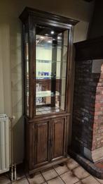 Eiken vitrinekast, Huis en Inrichting, Ophalen, Glas