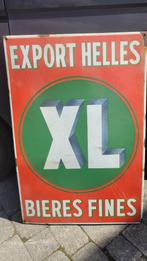 Plaque émaillée Export Helles XL bières fines, Utilisé, Enlèvement ou Envoi, Panneau publicitaire