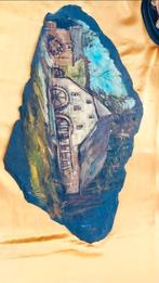 Peinture vieux moulin sur ardoise naturelle, Antiquités & Art, Enlèvement ou Envoi