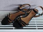 Clarks Zwarte lacque sandalen met strass versiering maat 43, Ophalen, Zwart, Sandalen of Muiltjes, Zo goed als nieuw