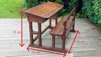 Banc/bureau d'écolier vintage, Enlèvement, Utilisé, Bureau