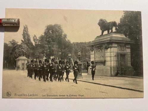 Oude postkaart Bruxelles-Laeken Les Grenadiers Château Royal, Verzamelen, Postkaarten | België, Ongelopen, Brussel (Gewest), Voor 1920