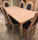Table en chêne blanc + 6 chaises en parfait état, Huis en Inrichting, Complete eetkamers, Ophalen, Zo goed als nieuw
