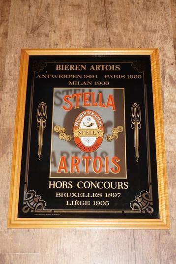 vintage bierspiegel stella artois - 66 cm x 51 cm beschikbaar voor biedingen