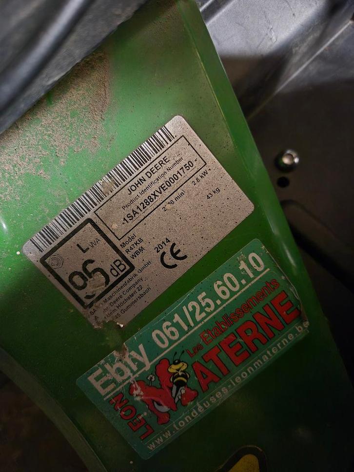 Tondeuse john deere, Jardin & Terrasse, Tondeuses autoportées, Utilisé, Moins de 90 cm, Enlèvement